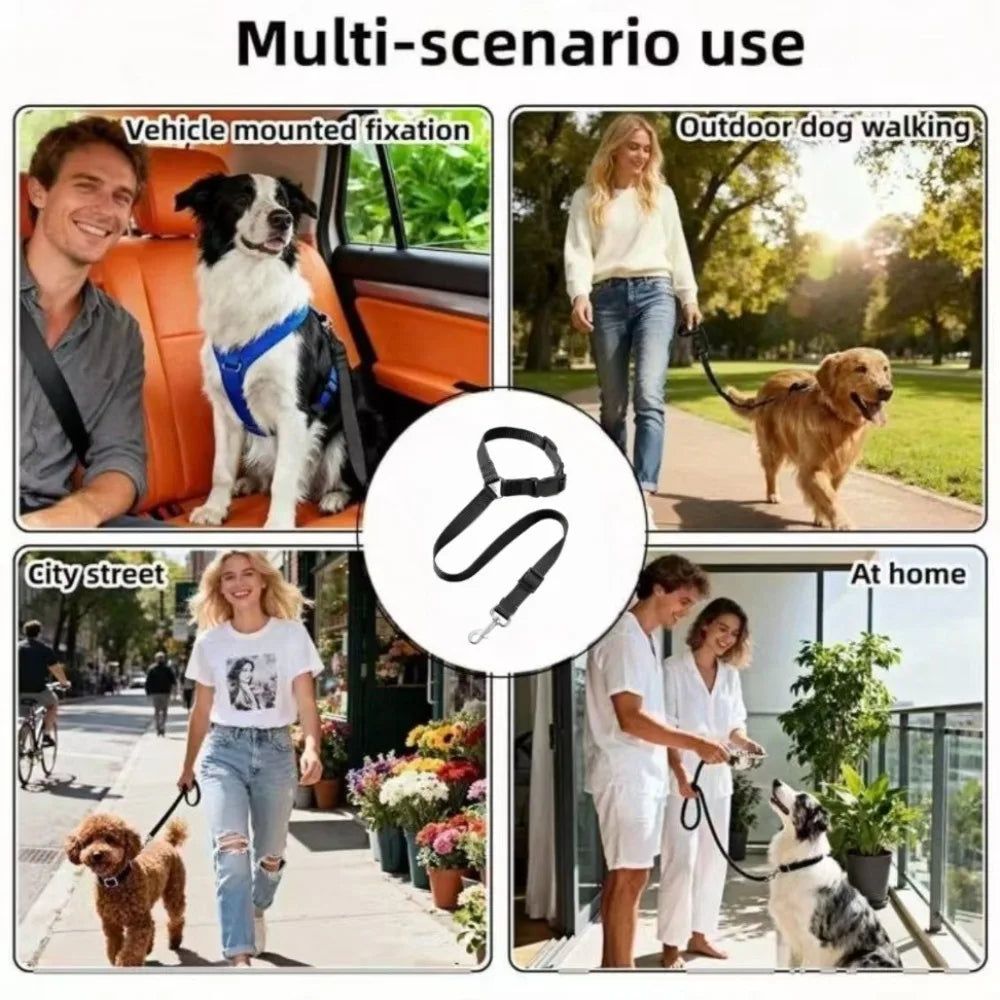 Adjustable Dog Car Seat Belt & Harness