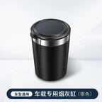 LED Car Ashtray with Lid & One-Key Opening
