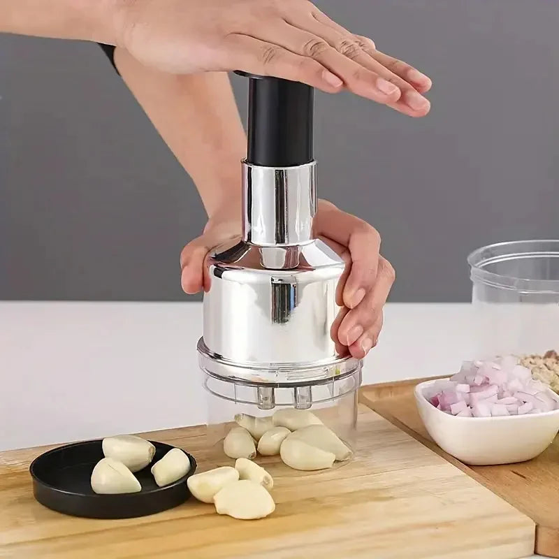 Manual Garlic Chopper & Herb Slicer