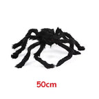 Giant Black Plush Spider Halloween Prop