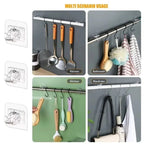 No-Drill Retractable Curtain Rod Hooks