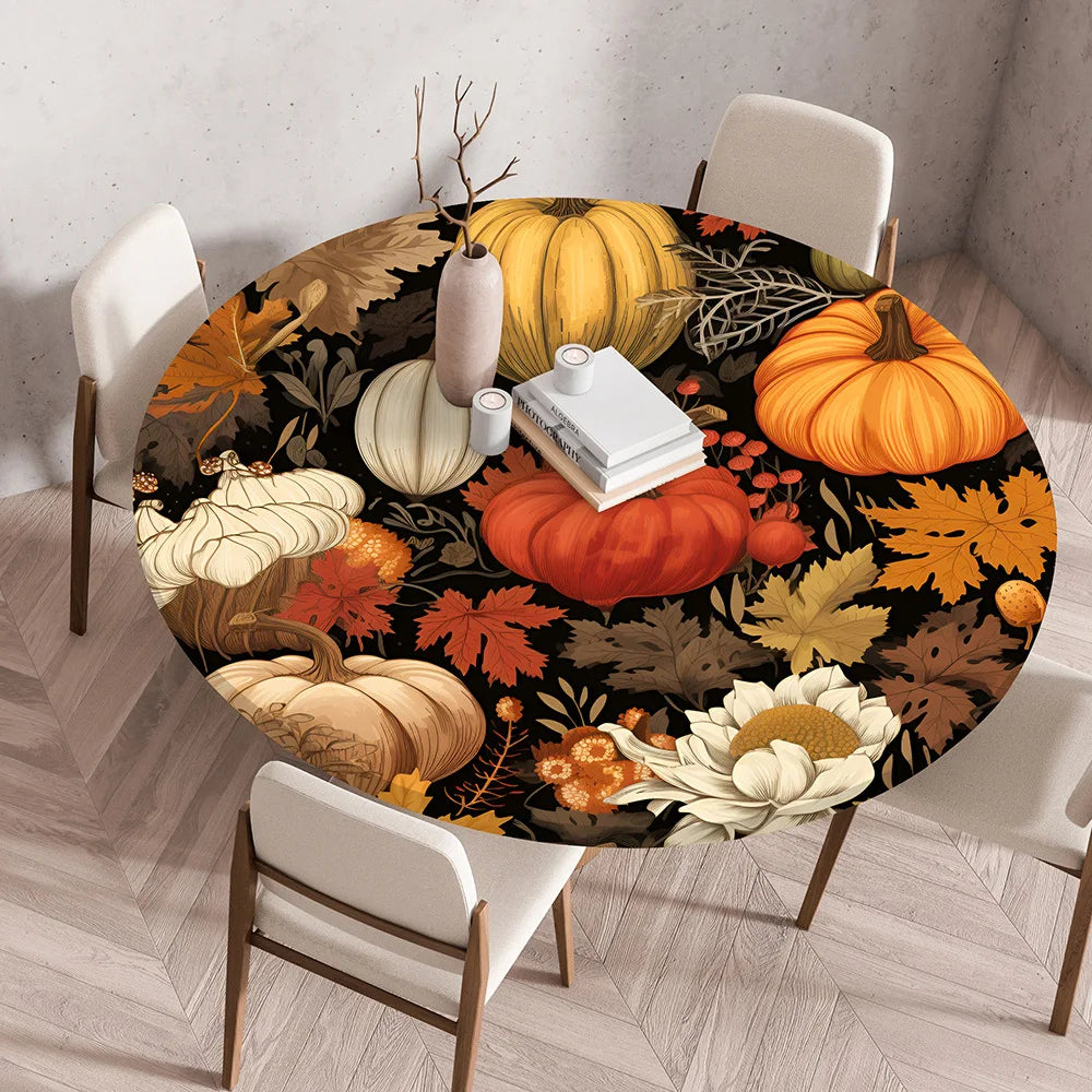 Thanksgiving Round Tablecloth