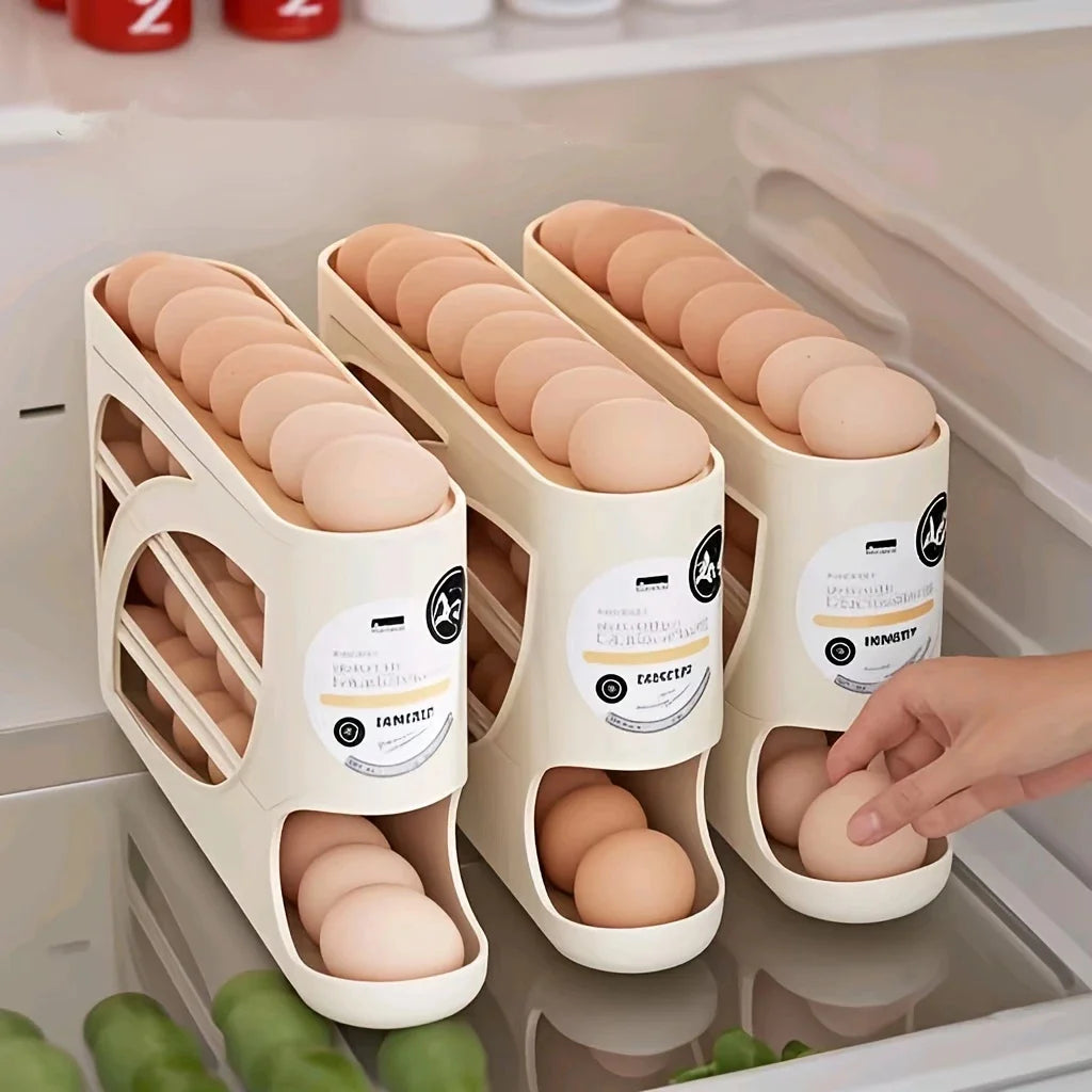 3-Tier Rolling Egg Storage Container