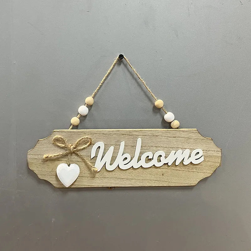 Welcome Home Wooden Bow Sign