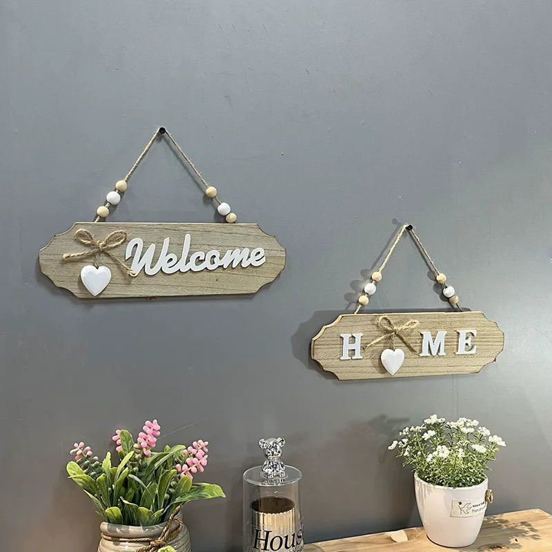 Welcome Home Wooden Bow Sign