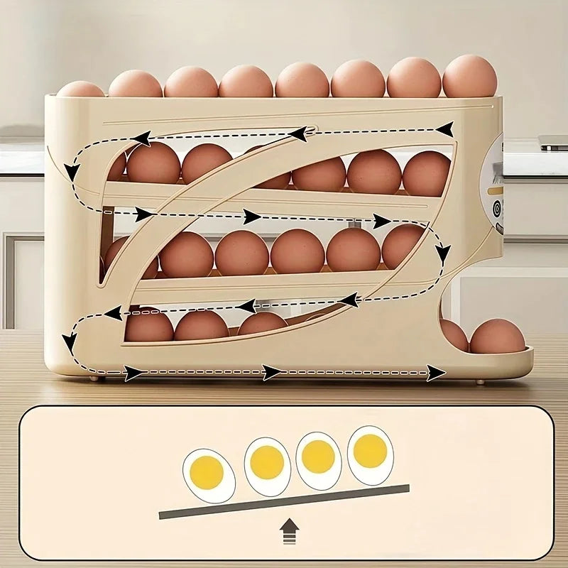 3-Tier Rolling Egg Storage Container
