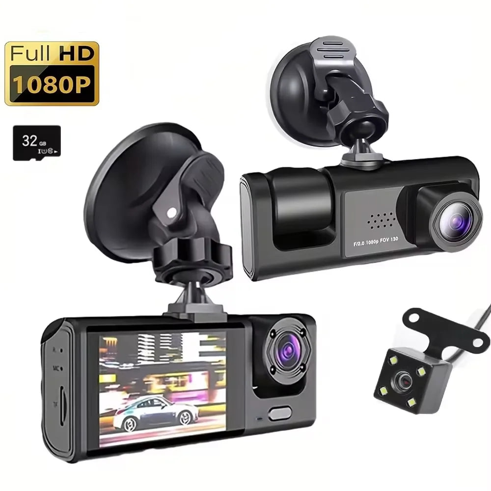 1080p 3-Camera Dash Cam
