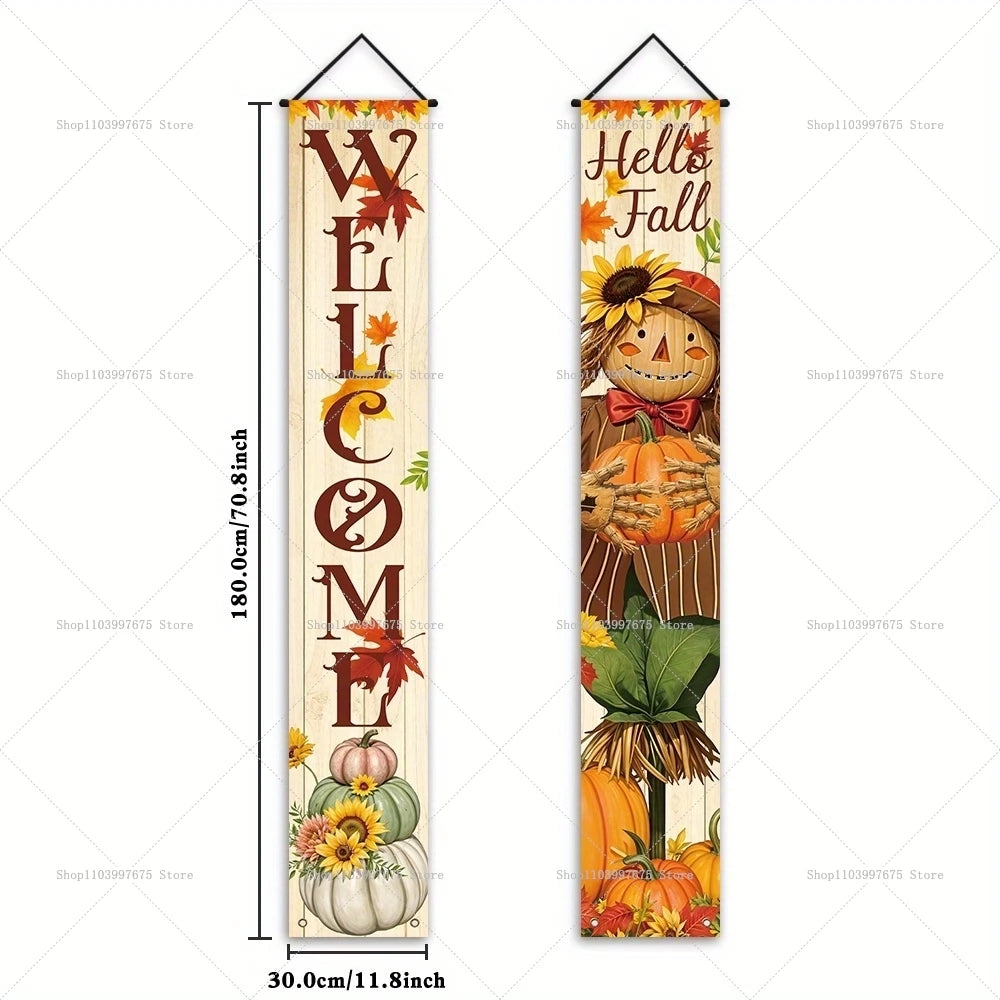 Thanksgiving Squirrel Porch Banner