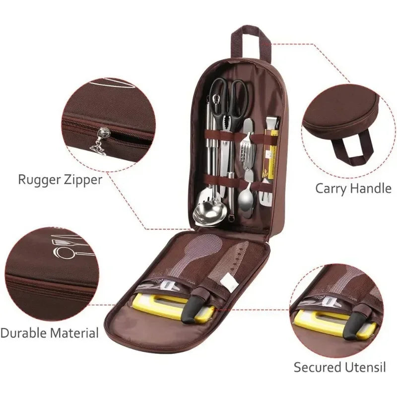 Camping Utensil Storage Bag & Ice Bucket