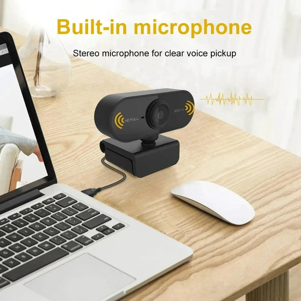 1080p USB Webcam with Built-In Microphone