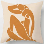 Brown Geometric Cushion Cover