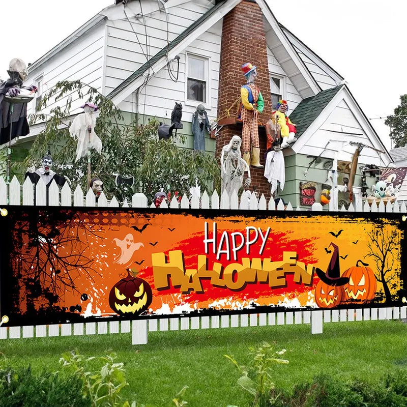 Retro Halloween Party Banner