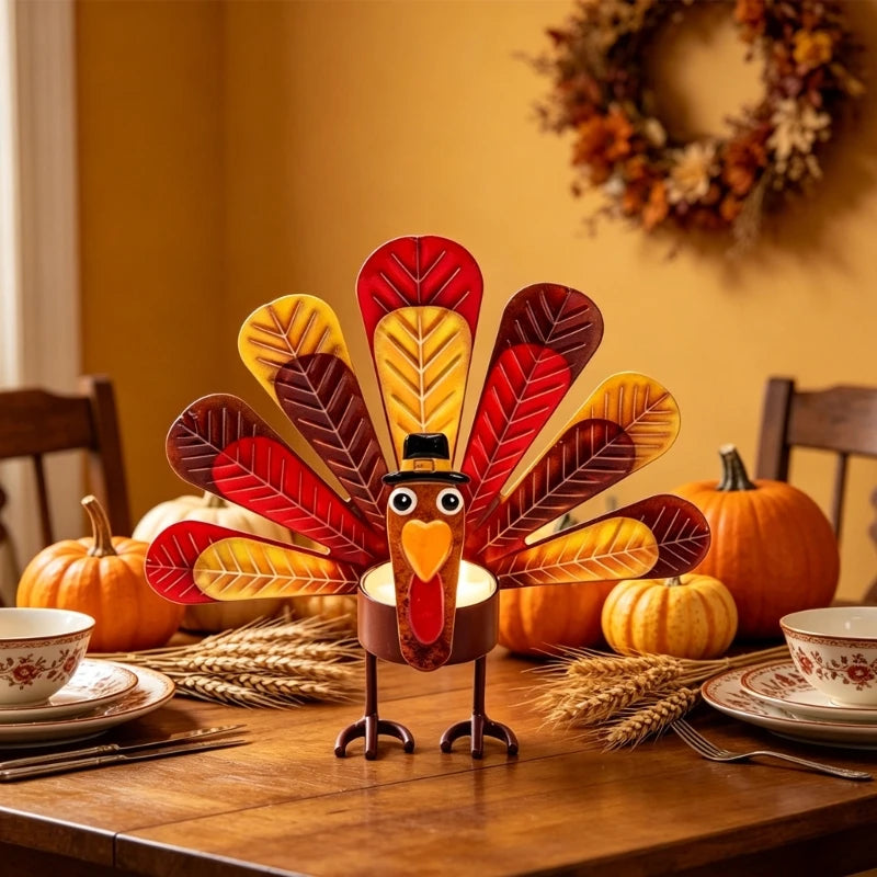 Iron Turkey Table Centerpiece with Base