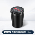 LED Car Ashtray with Lid & One-Key Opening