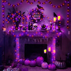 LED Halloween Purple & Orange Fairy String Lights