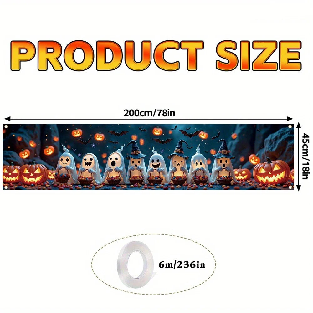 Happy Halloween Fence Banner