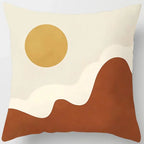 Brown Geometric Cushion Cover