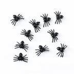 Black Mini Fake Spiders Halloween Prank Set