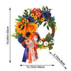 Autumn Harvest Artificial Flower Door Wreath