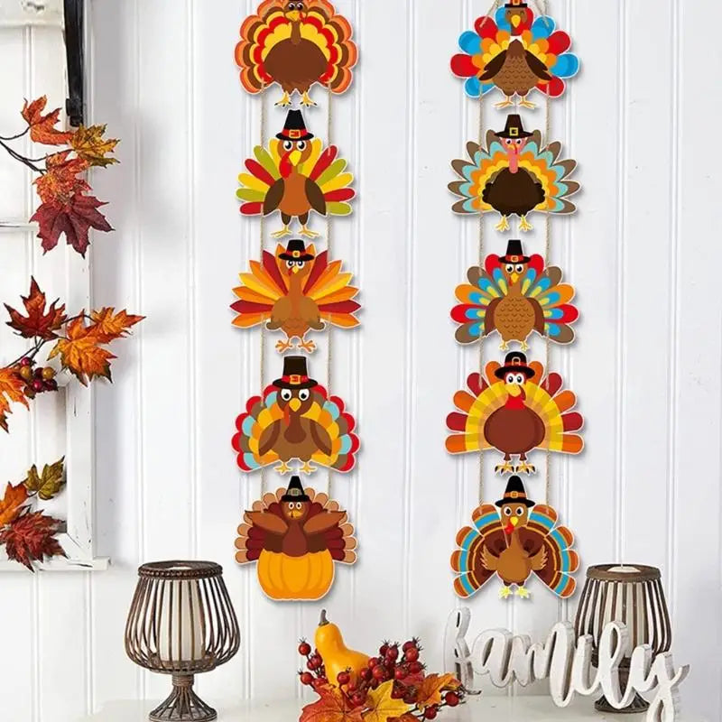 10-Piece Thanksgiving Turkey Door Set