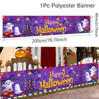 Retro Halloween Party Banner