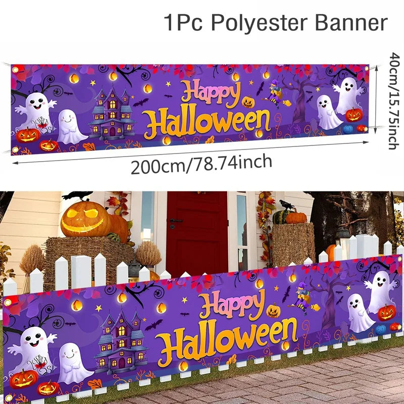 Retro Halloween Party Banner