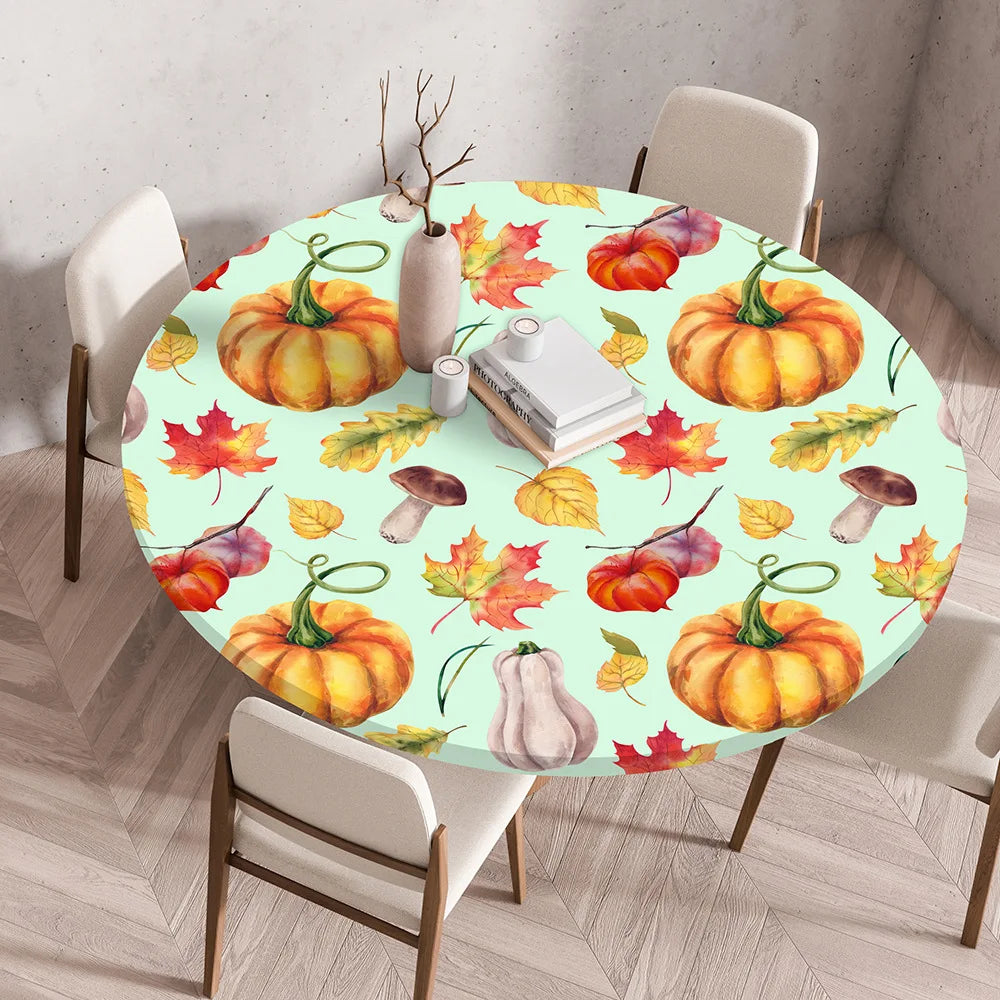 Thanksgiving Round Tablecloth