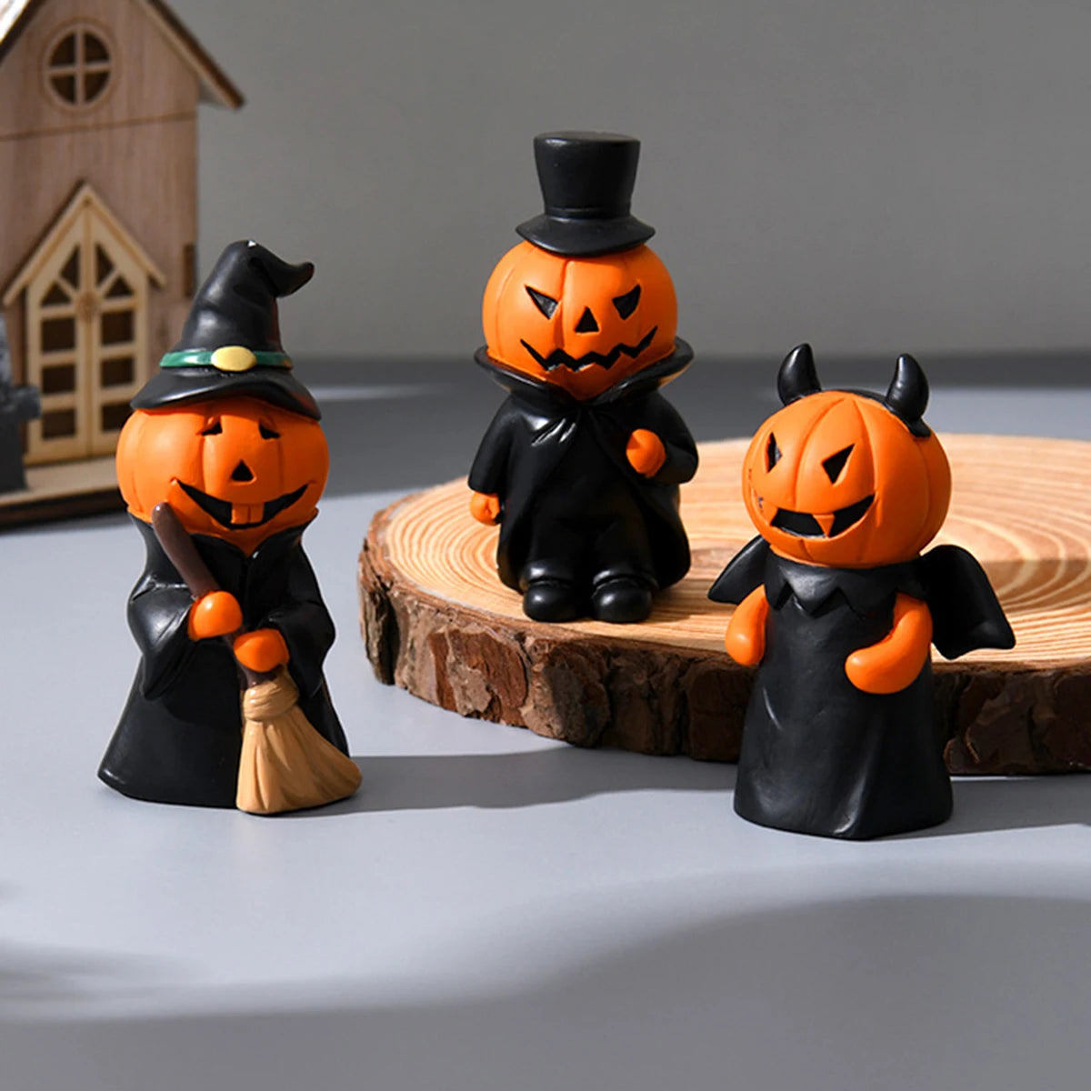 Mini Halloween Resin Figurines Set