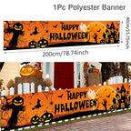 Retro Halloween Party Banner