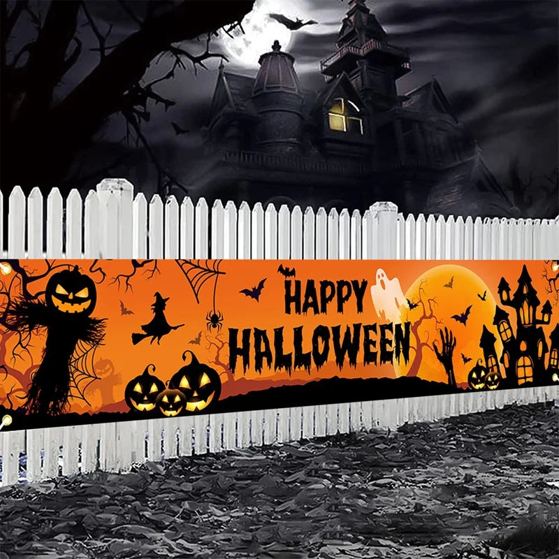 Retro Halloween Party Banner