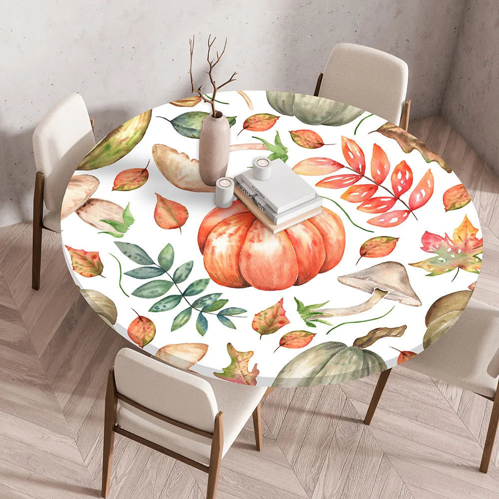 Thanksgiving Round Tablecloth