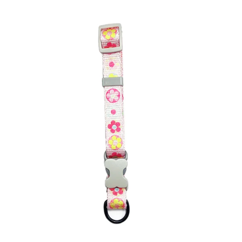 Colorful Printed Dog Collar & Leash Set