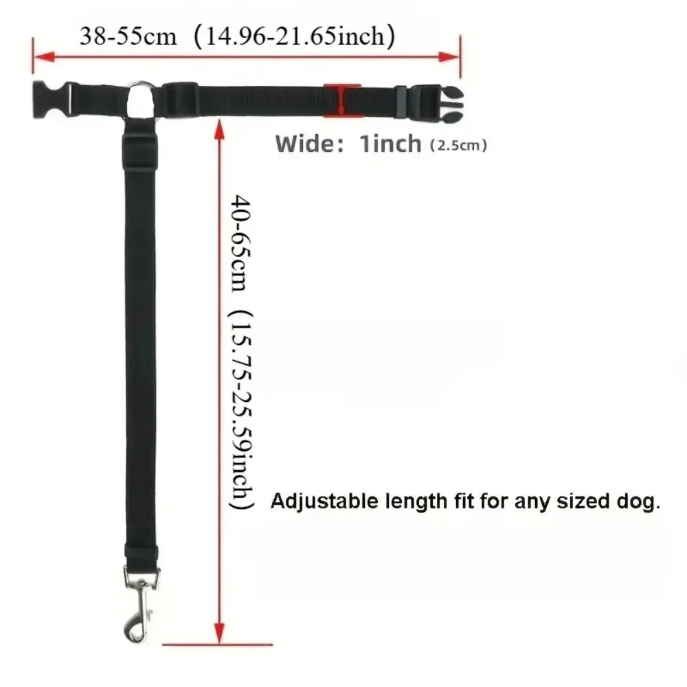 Adjustable Dog Car Seat Belt & Harness