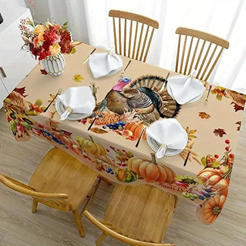 Thanksgiving Turkey Rectangle Tablecloth