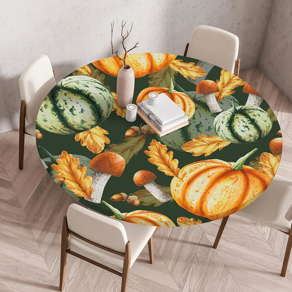 Thanksgiving Round Tablecloth