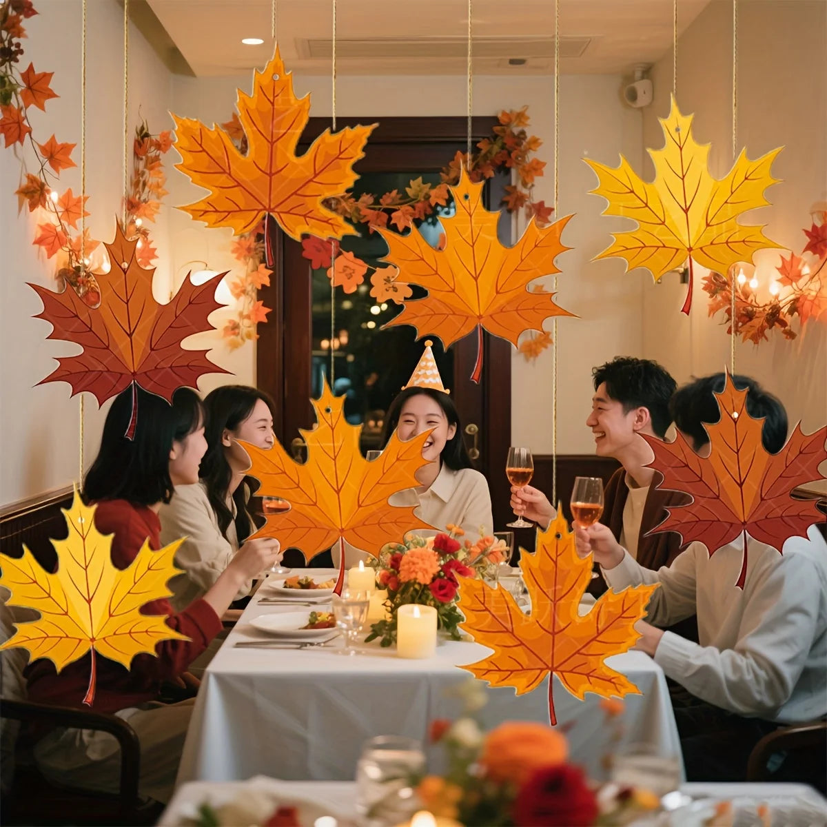 Thanksgiving Maple Leaf Window Ornament