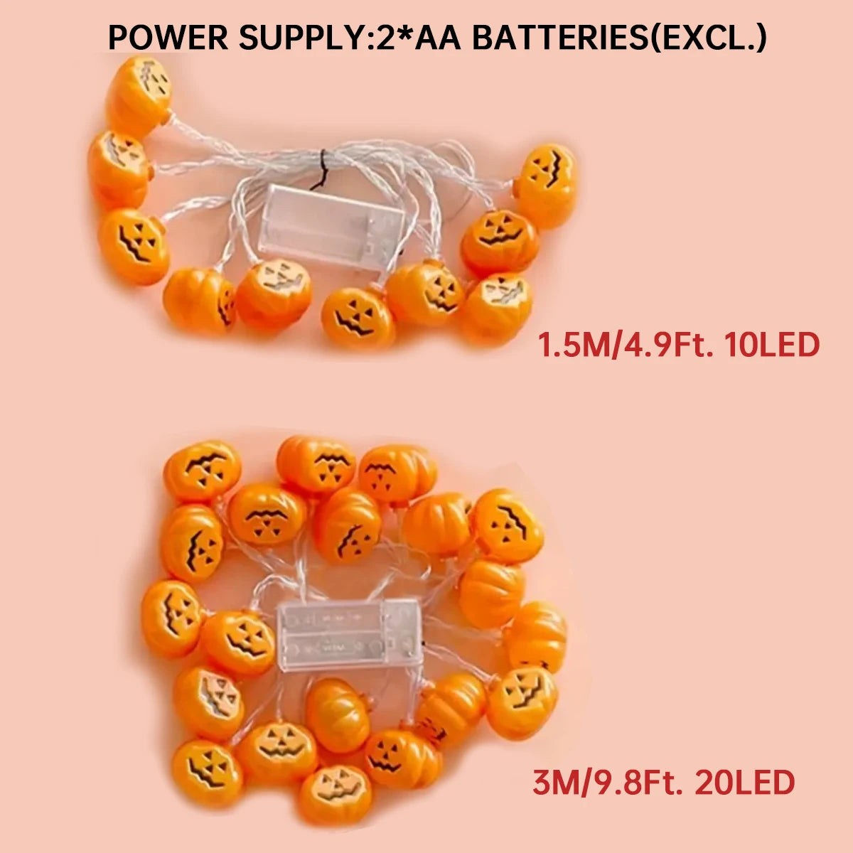 LED Pumpkin String Lights