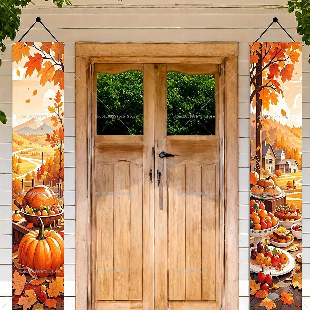 Thanksgiving Squirrel Porch Banner