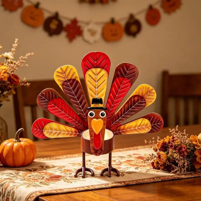 Iron Turkey Table Centerpiece with Base