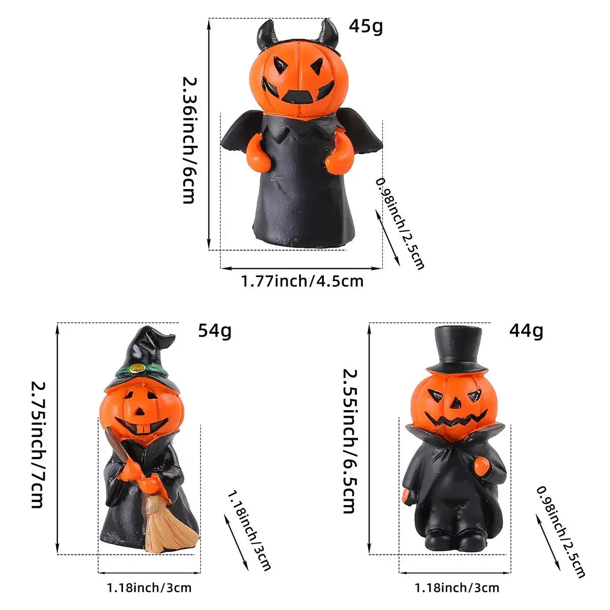 Mini Halloween Resin Figurines Set