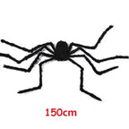 Giant Black Plush Spider Halloween Prop