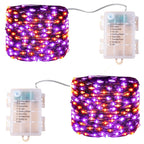 LED Halloween Purple & Orange Fairy String Lights