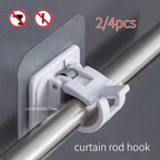 No-Drill Retractable Curtain Rod Hooks