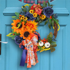 Autumn Harvest Artificial Flower Door Wreath