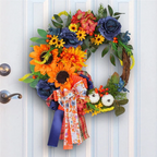 Autumn Harvest Artificial Flower Door Wreath