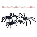 Giant Black Plush Spider Halloween Prop