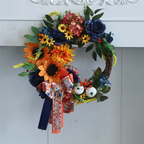 Autumn Harvest Artificial Flower Door Wreath