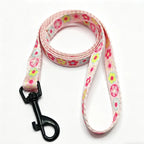 Colorful Printed Dog Collar & Leash Set