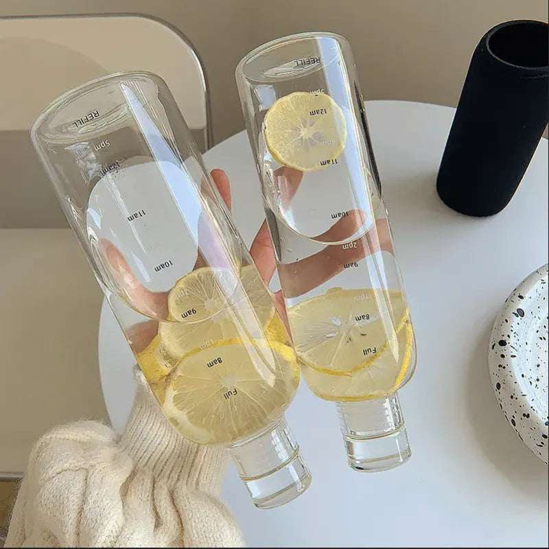 500ml Water Bottle with Time Markers