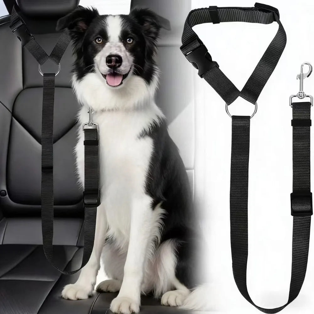 Adjustable Dog Car Seat Belt & Harness